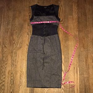 BEBE wool corset dress